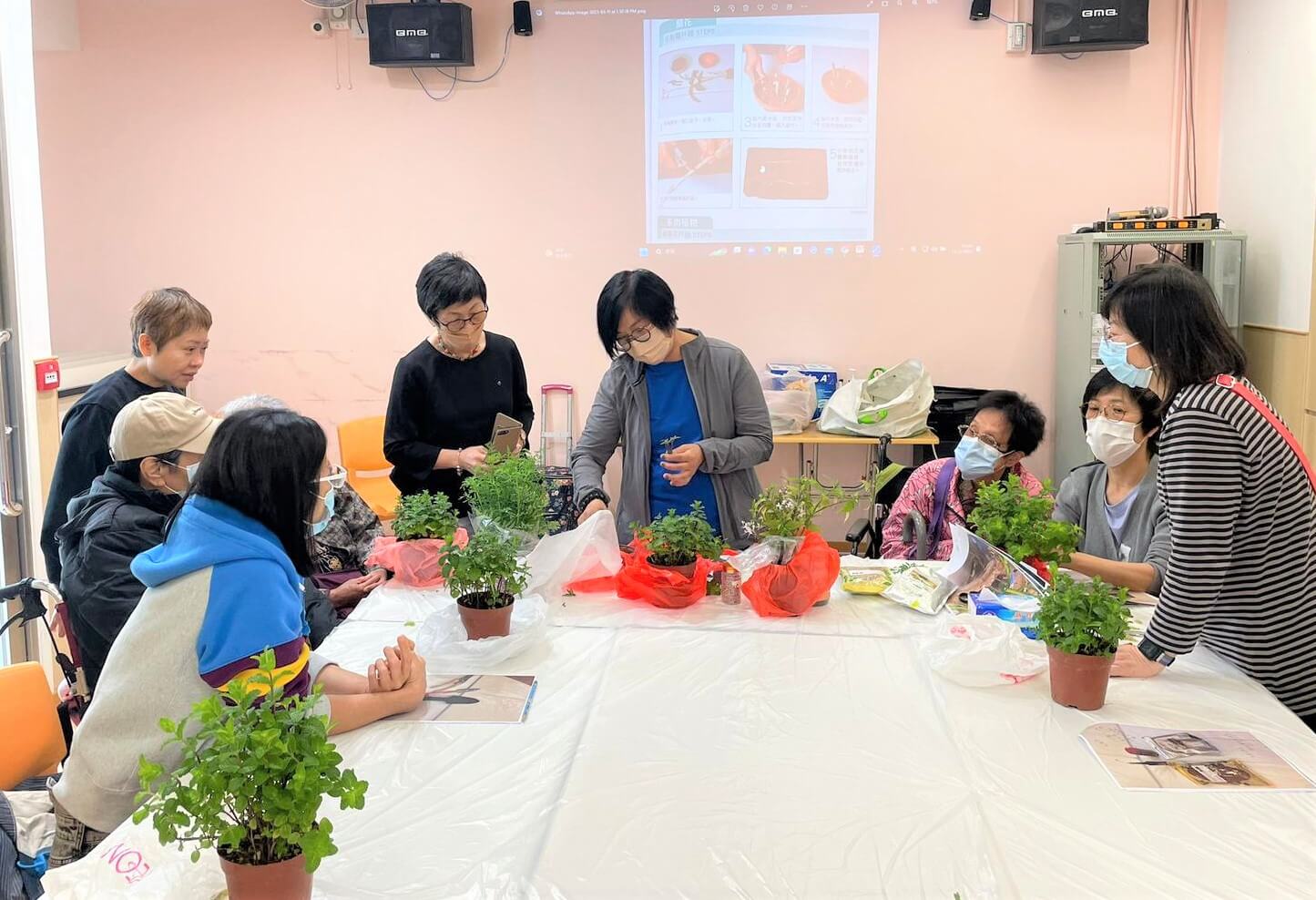 The "Elderly Gardening Program" was led by Hong Chui's gardening supervisor, responsible for teaching the elderly gardening skills and techniques.